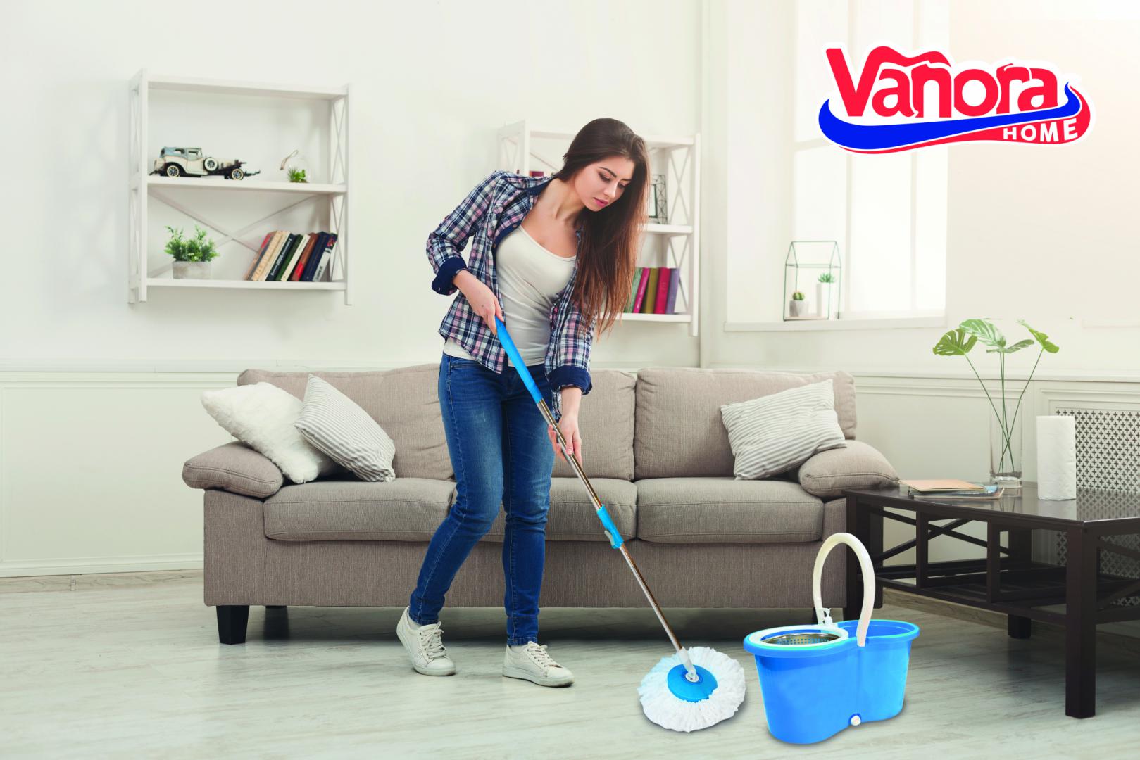 Set Curățenie Mop Rotativ 360° Vanora Home - Super Easy Clean