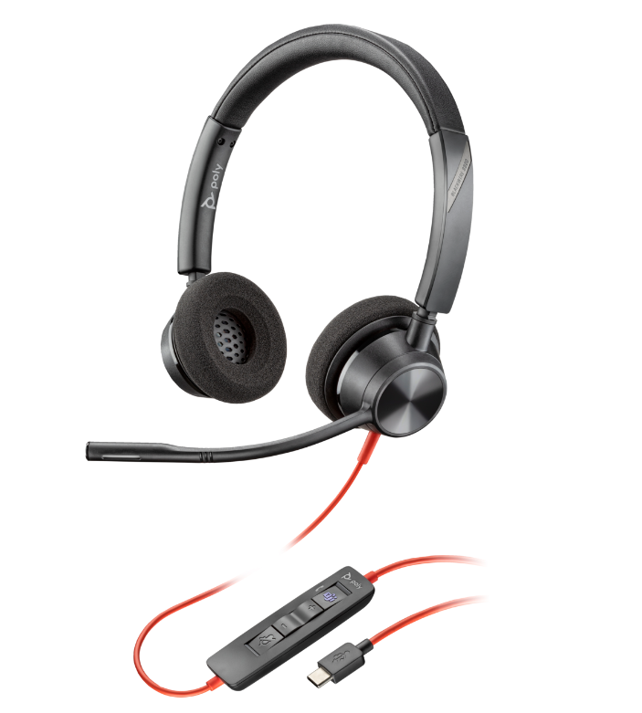 Poly Blackwire 3220 Stereo USB-C - Căști Profesionale Business
