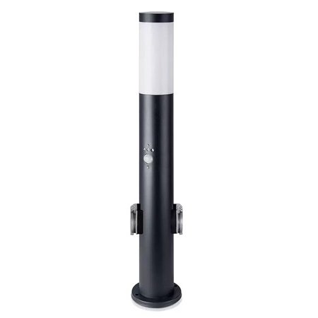 Lampa gradina V-TAC E27 cu senzor miscare, IP44, Negru