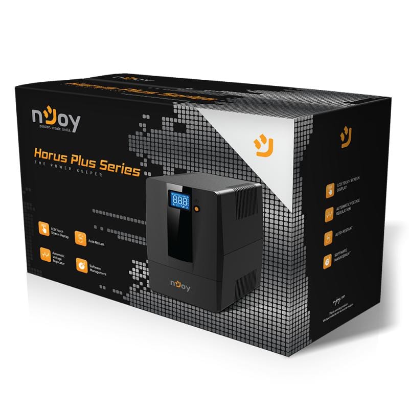 UPS NJOY Horus Plus 1000VA/600W LCD - Protecție Avansată - imagine 3