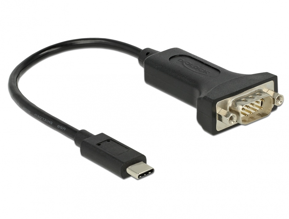 Adaptor USB-C la Serial DB9 Delock FTDI