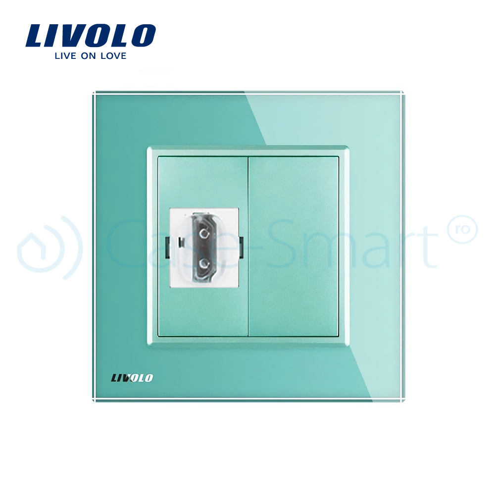 Priză HDMI Livolo cu ramă sticlă | Design modern - imagine 8