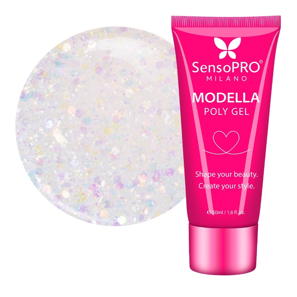 Polygel MODELLA SensoPRO Milano - Aurora Veil, 50ml
