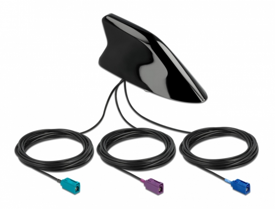 Antena Auto LTE+WLAN+GNSS Delock 89014 Shark - imagine 1