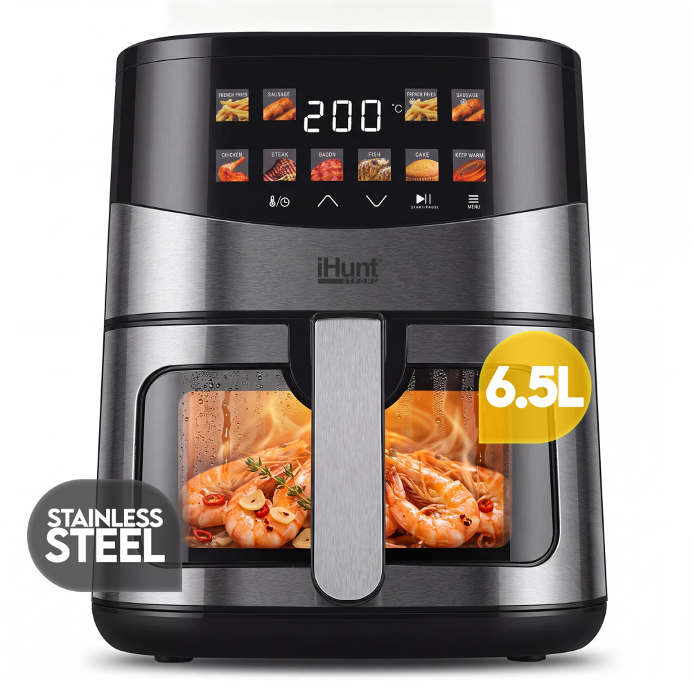 Friteuza Aer Cald iHunt 6.5L, Digitală, 10 Programe - imagine 2