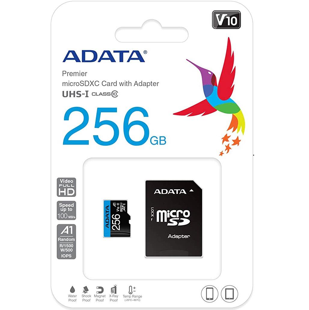 Card MicroSDXC 256GB Adata Premier cu Adaptor SD, A1 - imagine 2