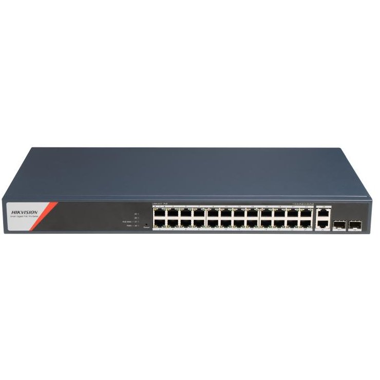 Switch PoE Hikvision DS-3E1528HP-SI-24P2T2F, 24 Porturi