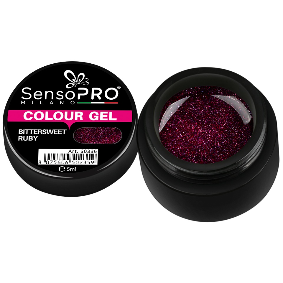 Gel UV Colorat Bittersweet Ruby 5ml SensoPRO
