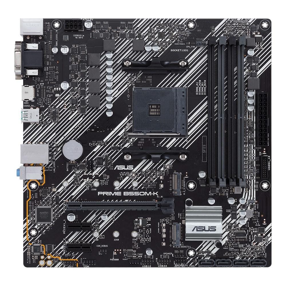 Placă de bază ASUS PRIME B550M-K AM4, DDR4, PCIe 4.0