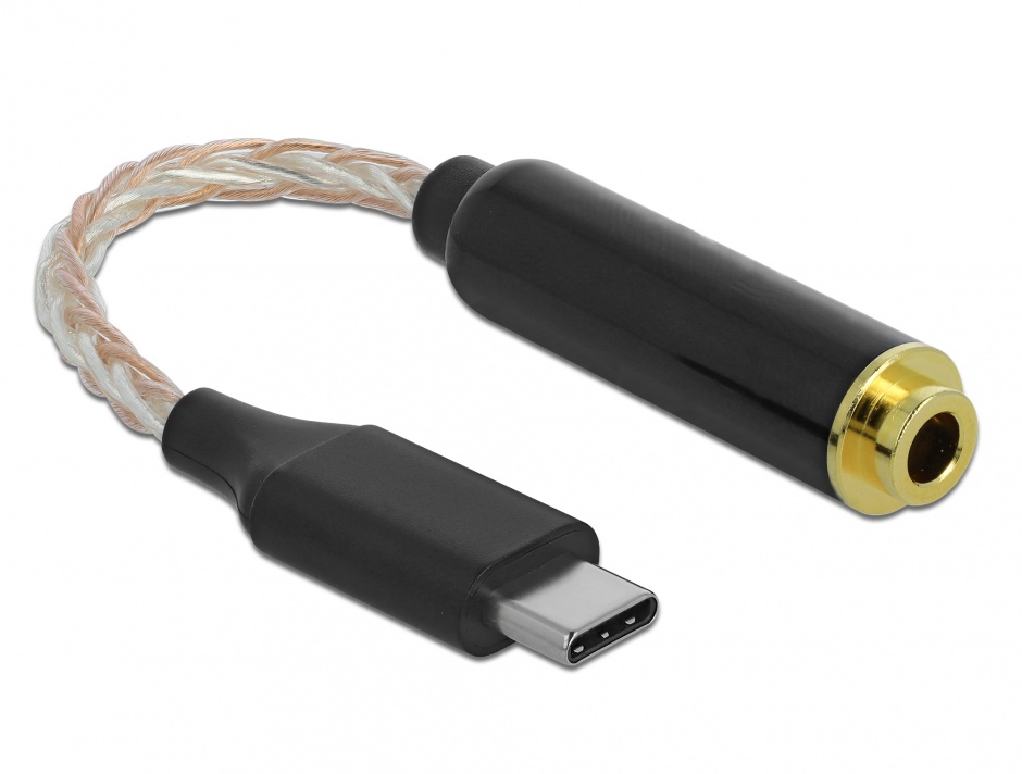Adaptor Delock USB-C la Jack 4.4mm HD Audio