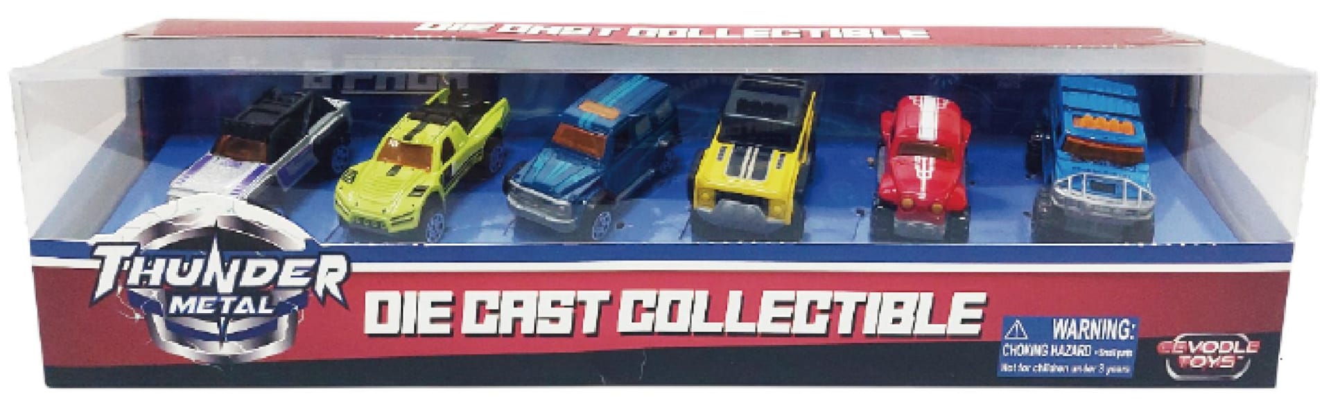 Set 6 Camionete Die Cast 1/64 Cevodle - Mașinuțe Metal Rezistent - imagine 5