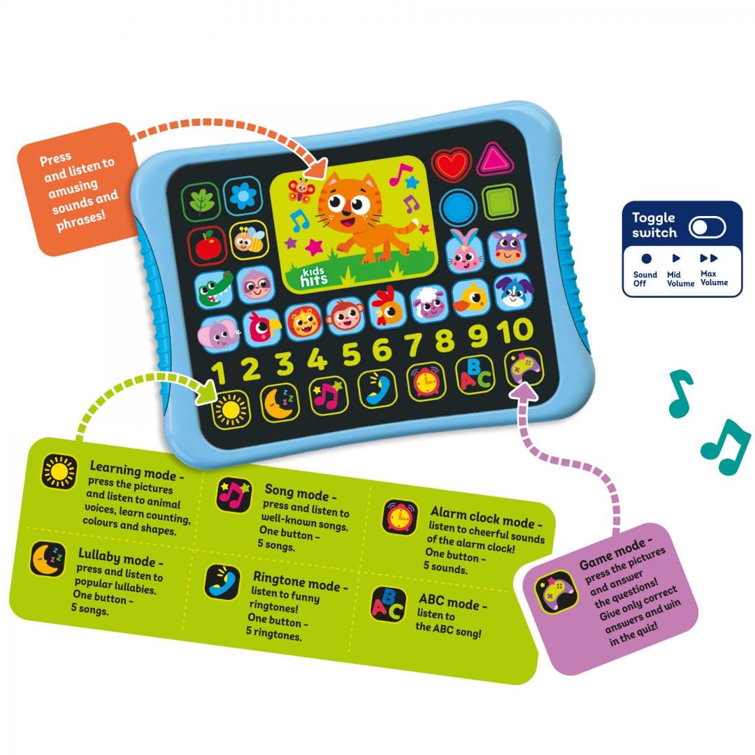 Tableta Interactiva Kids Hits 7 Moduri Joc 3+ Ani - imagine 4