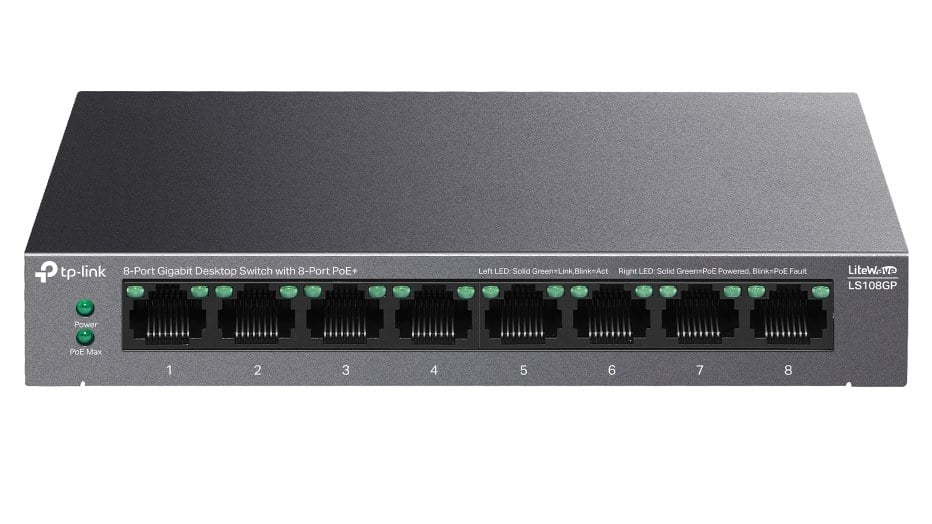 Switch PoE+ 8 Porturi TP-Link LS108GP