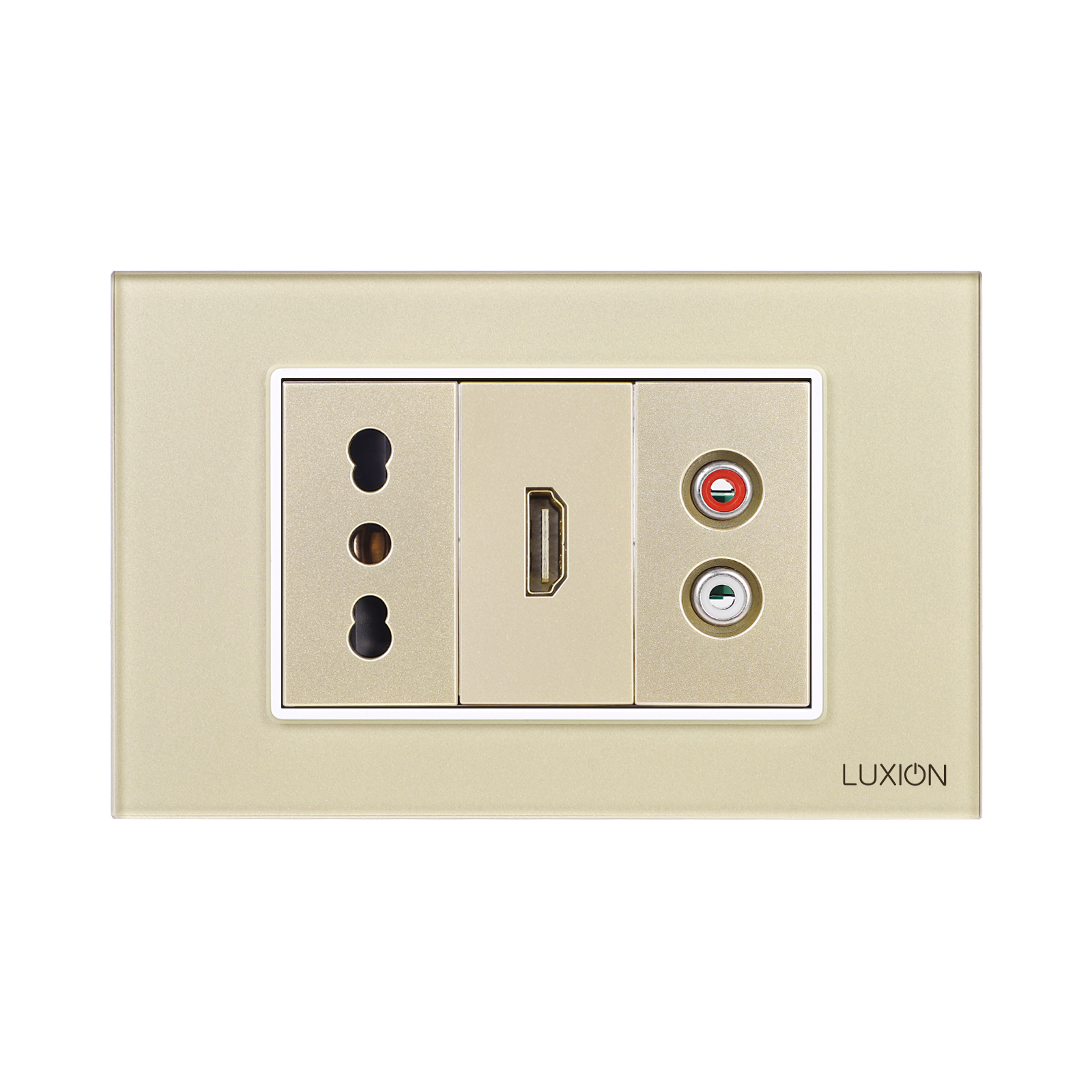 Priza Ingusta + HDMI + Audio cu Rama Sticla LUXION, IP44 - imagine 10