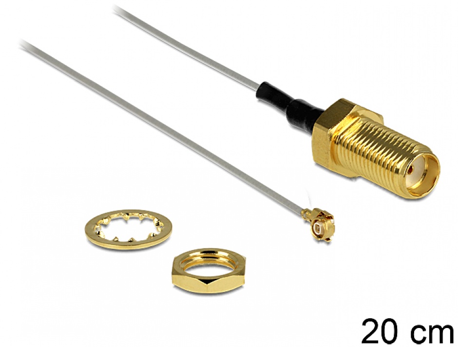 Cablu antena Delock SMA Jack la MHF II, 200mm