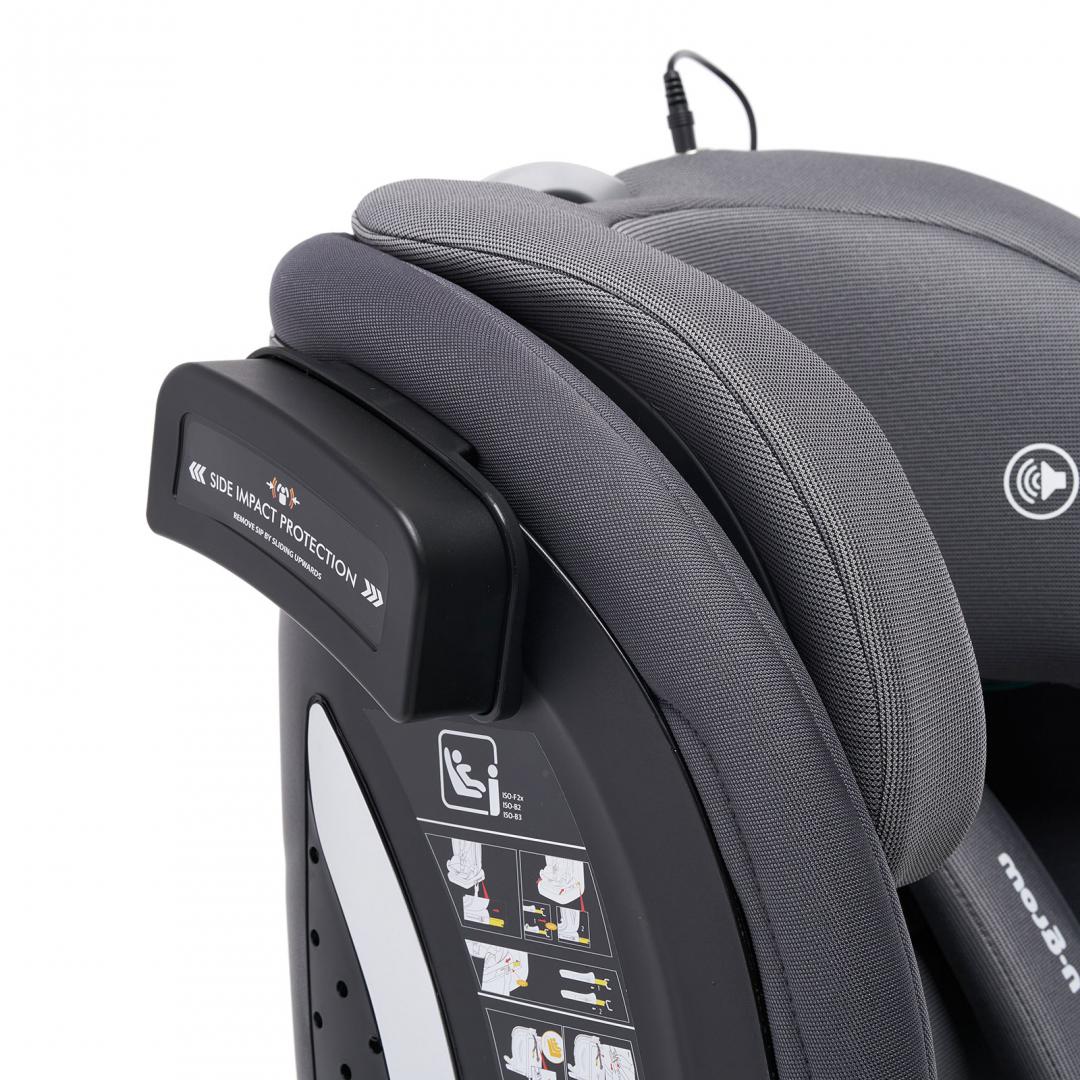 Scaun Auto U-GROW Goldfix Plus Isofix Gri Bluetooth - imagine 10
