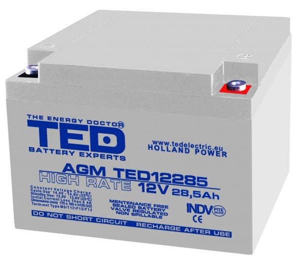 Acumulator Ted AGM 12V 28.5Ah Fiabil