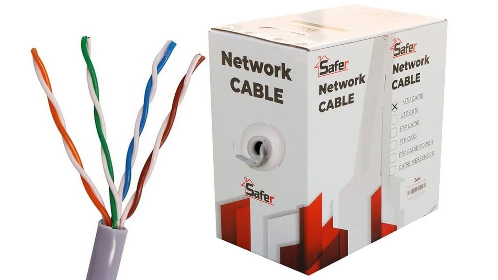 Cablu Retea Safer UTP Cat5e 305m, Gigabit