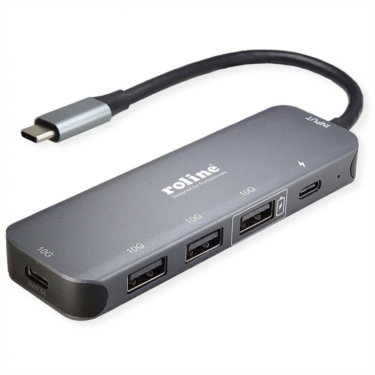 Hub USB 3.2 Gen2 Roline 5 Porturi + PD 100W
