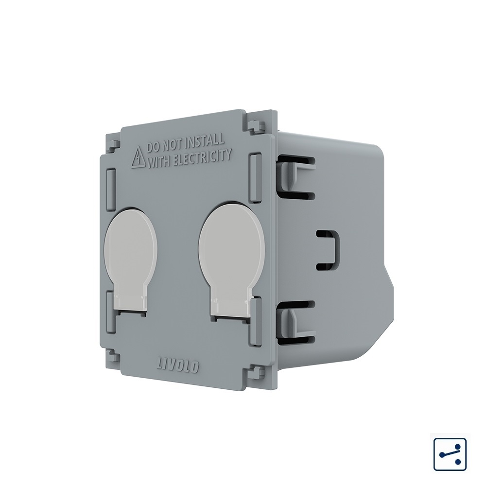 Intrerupator Dublu Touch Livolo, Cap Scara, LED