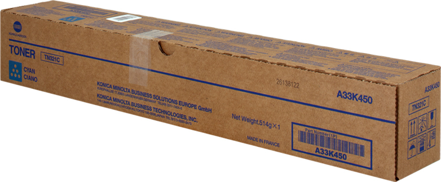 Toner Original Konica Minolta TN-321C Cyan 25.000 pagini - imagine 3