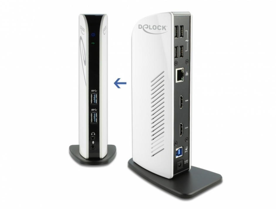 Docking Station Delock Dual HDMI, USB 3.2, LAN
