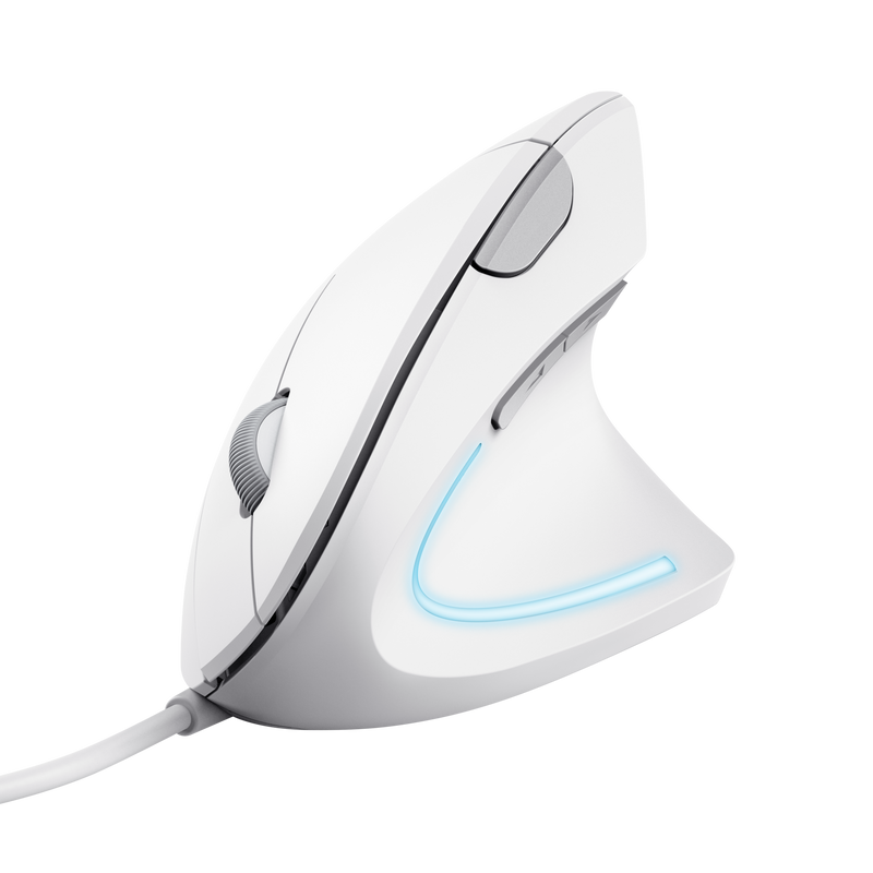 Mouse Ergonomic Vertical Trust Verto Alb USB - Confort Maxim