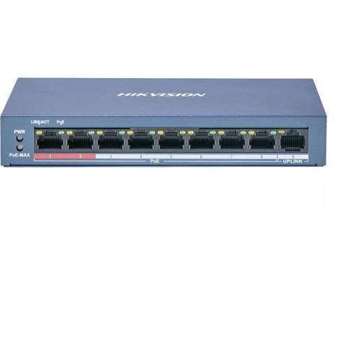 Switch Hikvision 8-Port PoE DS-3E0109P-E - Rețea Stabilă - imagine 2