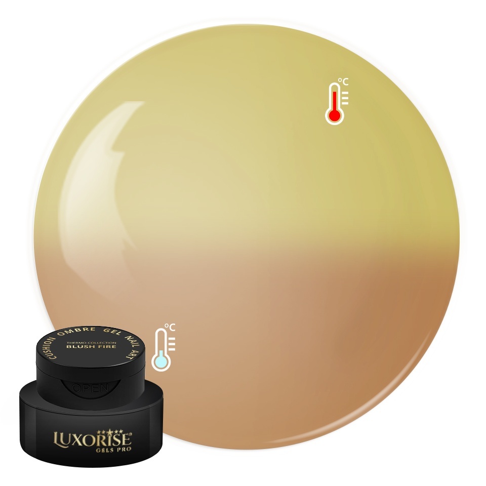 Gel UV Nail Art Babyboomer LUXORISE Cushion Ombre Thermo - Blush Fire, 2ml