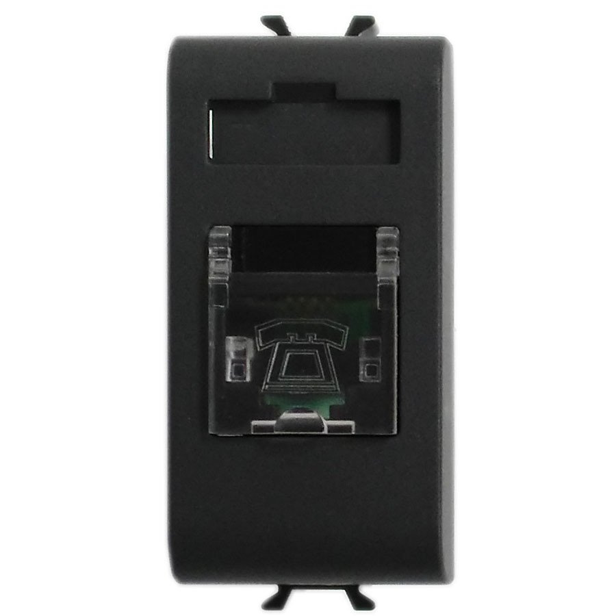 Priza Telefon RJ11 Gewiss Chorus Negru Satin