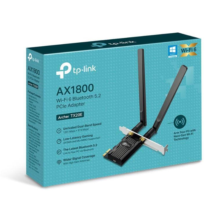 Adaptor Wi-Fi 6 TP-LINK Archer TX20E AX1800 PCIe Bluetooth 5.2 - imagine 3