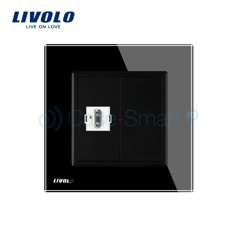 Priză HDMI Livolo cu ramă sticlă | Design modern - imagine 6