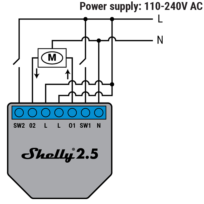 Releu Wi-Fi Shelly 2.5, Control Vocal, 20A - imagine 8