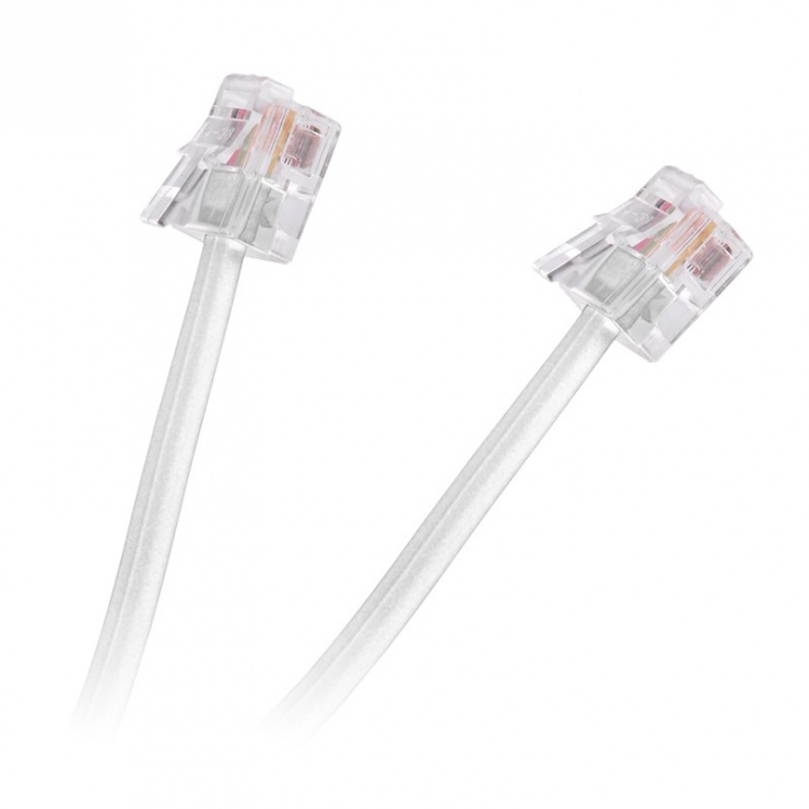 Cablu Telefon RJ11 15m Alb, OEM