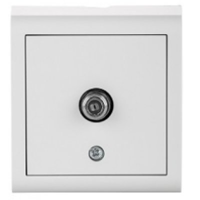 Priza TV Ovivo OV00676 NIVO, IP20, montaj aplicat, alb