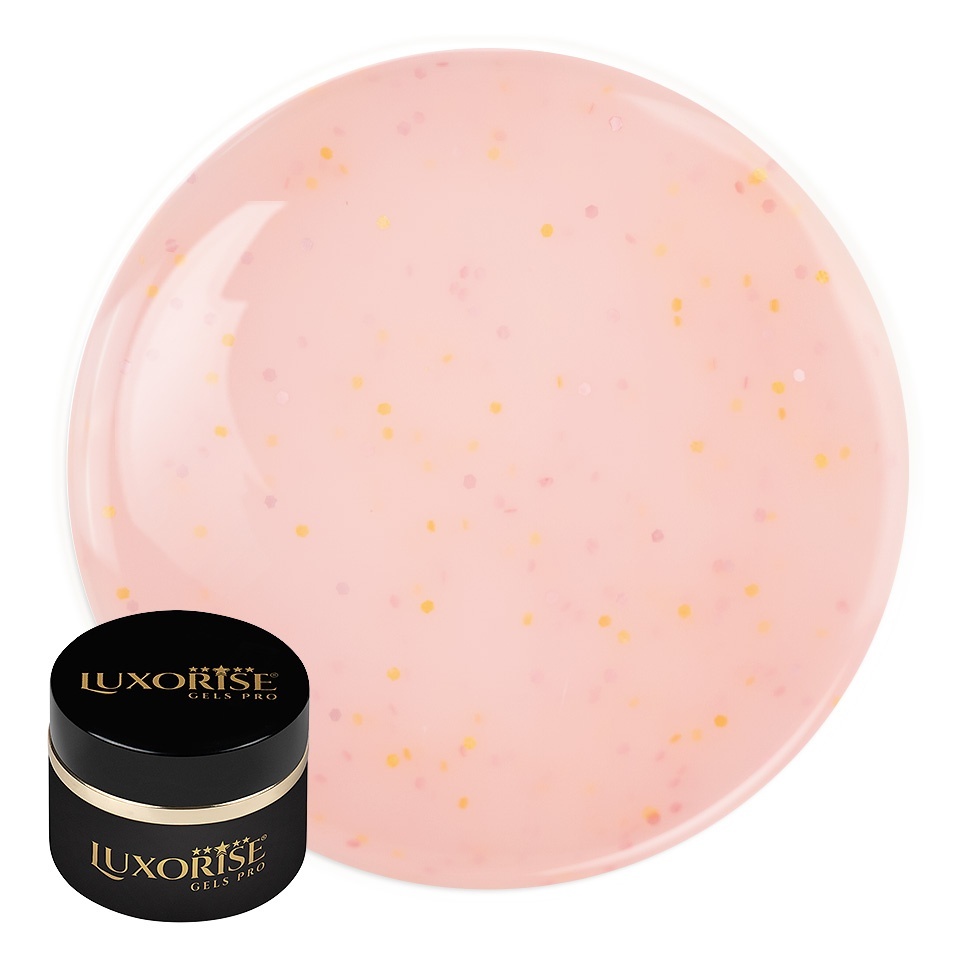 Gel UV Constructie Luxorise Confetti Cake 15ml Sandy Topping