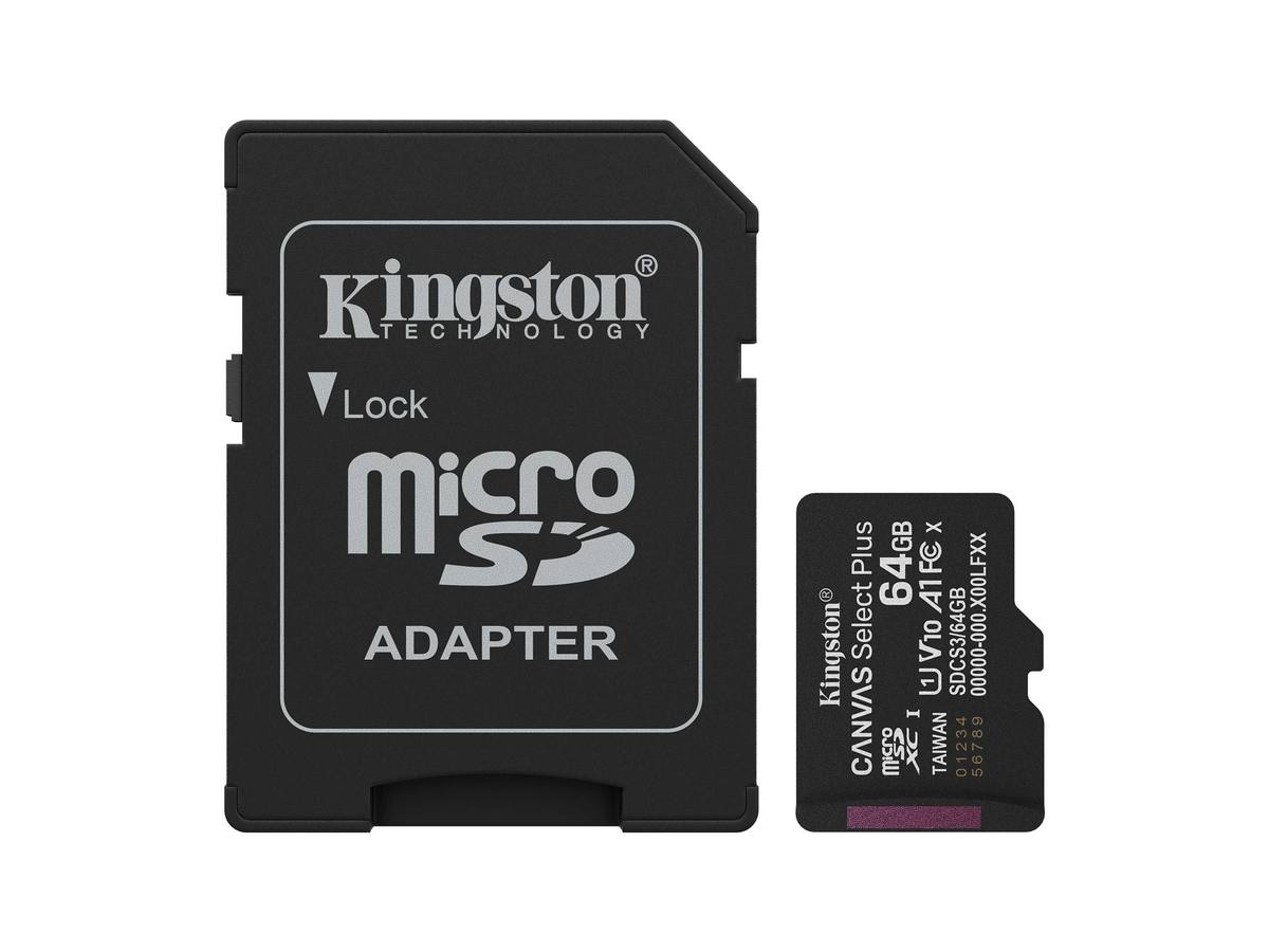 Kingston 64GB microSD 100MB/s Clasa A1