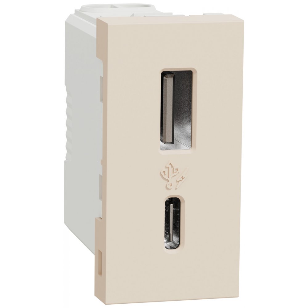 Priza USB Schneider 15W A+C Bej