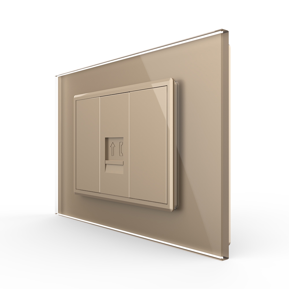 Priza Telefon LIVOLO Sticlă + 2 Sloturi Blank - imagine 9