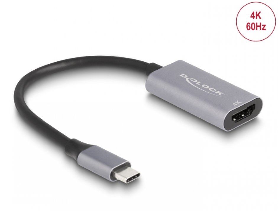 Adaptor USB-C la HDMI 4K Delock 60020