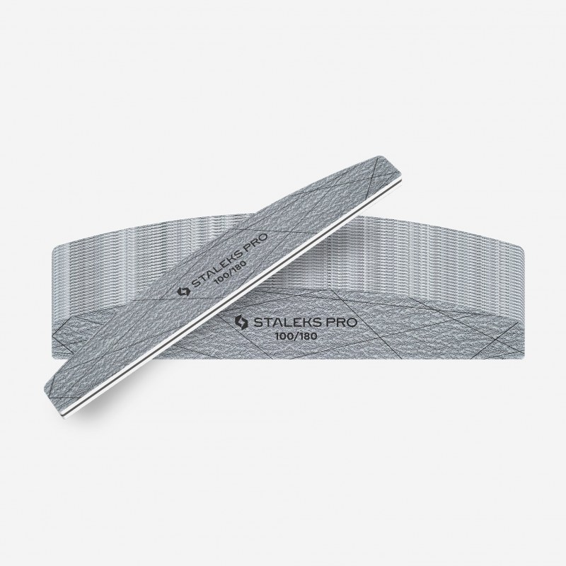 Pila semiluna Staleks Smart 100/180 grit, set 25 buc