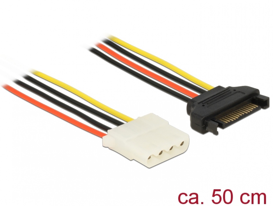 Cablu SATA la Molex 50cm Delock 60137