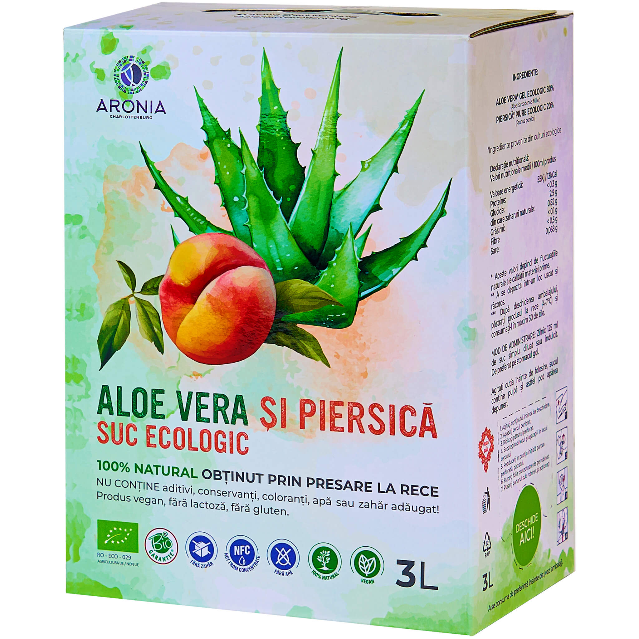 Suc Aloe Vera și Piersică 3L Aronia Charlottenburg