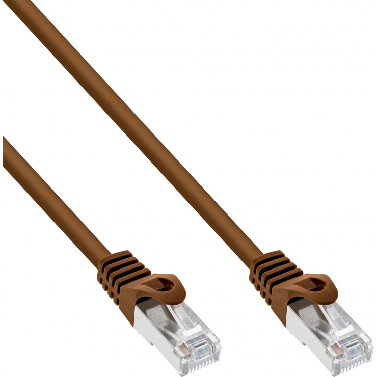 Cablu Retea S/FTP Cat.5e 0.5m Maro InLine