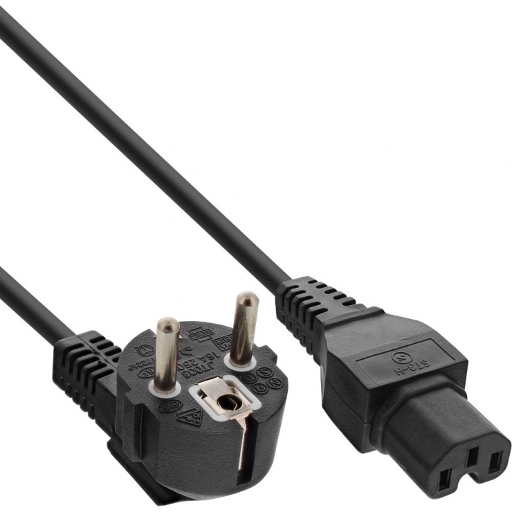Cablu Schuko-IEC C15 3M InLine Negru