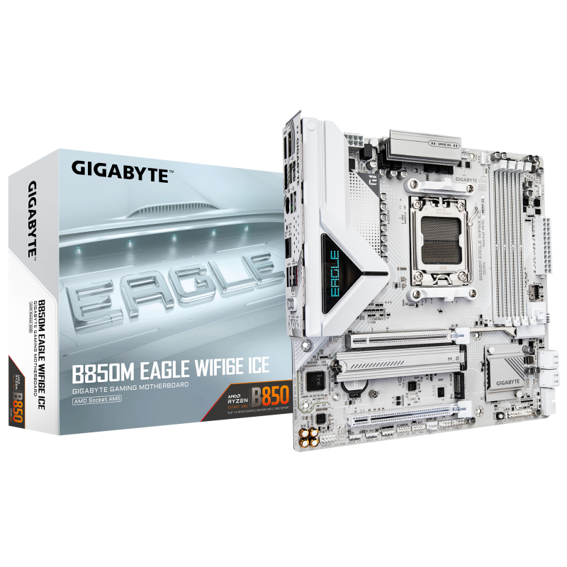 Placă de bază Gigabyte B850M EAGLE WIFI6E ICE AM5 mATX