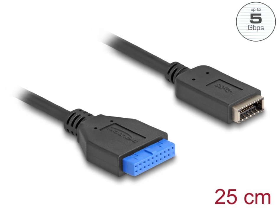 Adaptor USB 3.0 Pin Header la Type-E, Delock 25cm