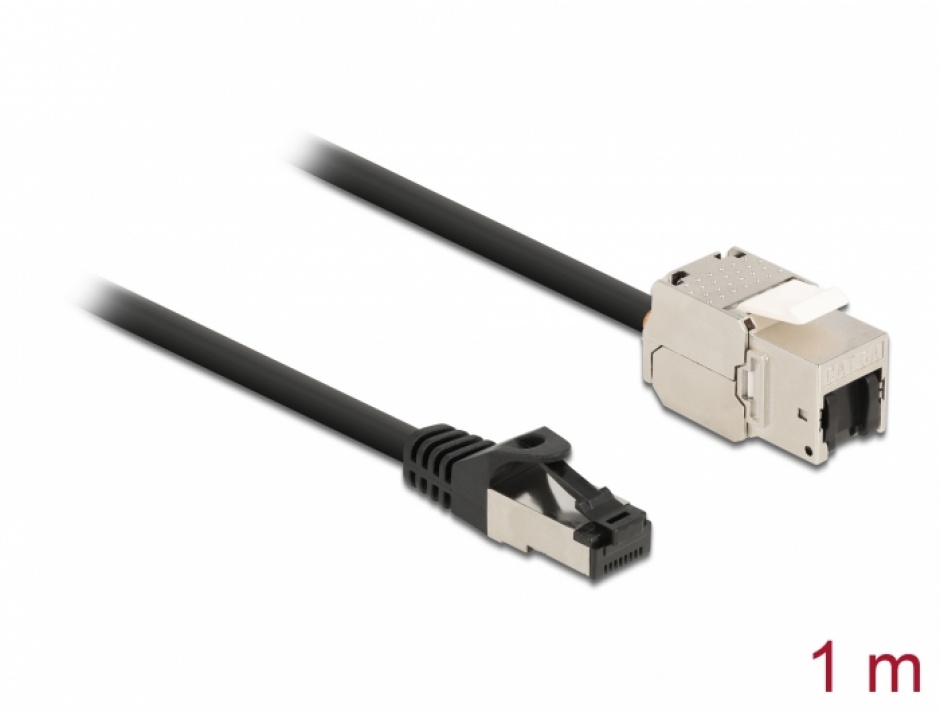 Cablu RJ45 S/FTP Cat.6A 1m Delock