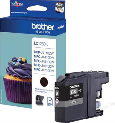 Cartus Cerneala Brother LC123BK Original - Negru, 600 pagini - imagine 2