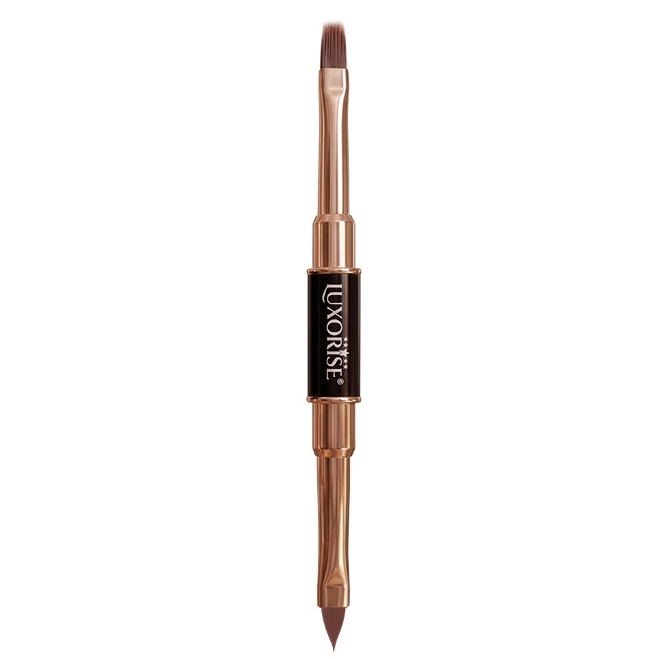 Pensula Unghii Dubla LUXORISE Oval & Limba de Pisica 2 in 1